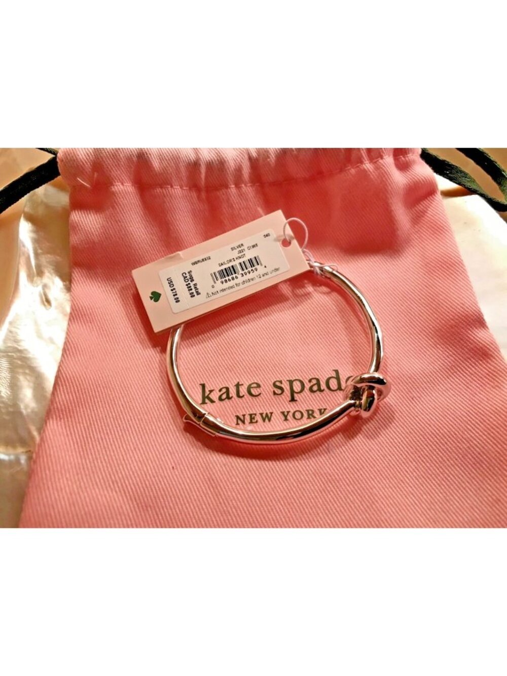 Kate Spade Sailor’s Knot Hinge Silver Bracelet - Picture 3 of 6